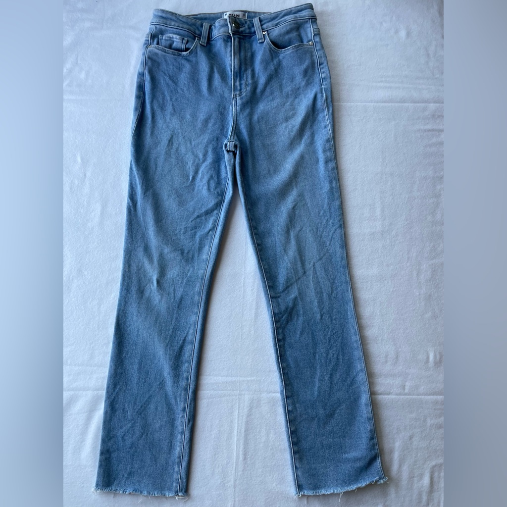 Paige Cindy High Waist Ankle Straight Leg Light Wash Jeans Size 29 Euc